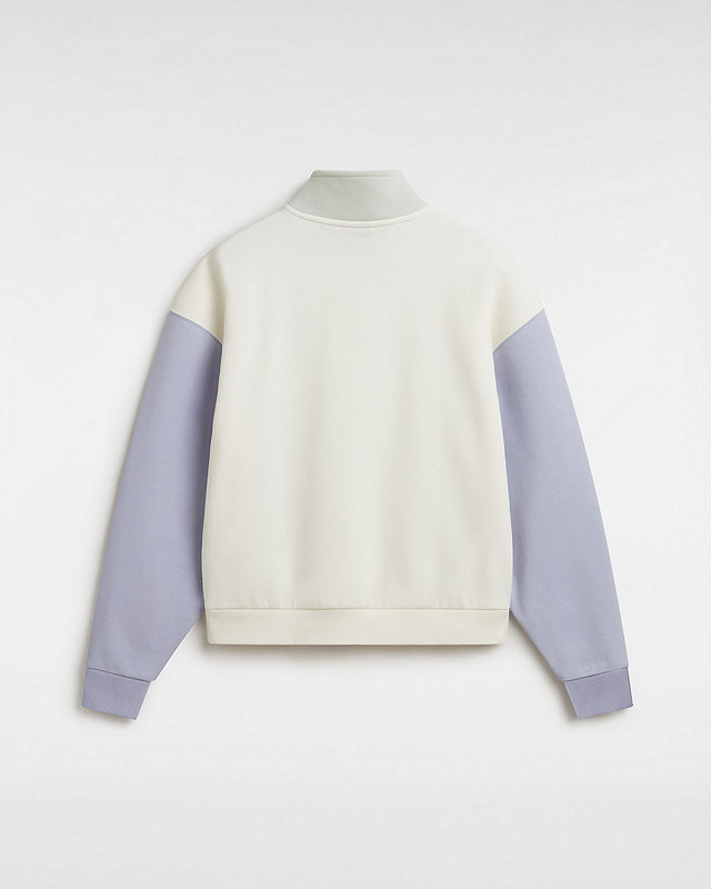 Colorblock Half Zip Sweatshirt mit Stehkragen 2