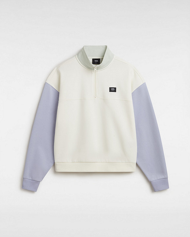 Colorblock Half Zip Sweatshirt mit Stehkragen 1