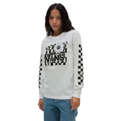 Black and white vans shirt womens best sale