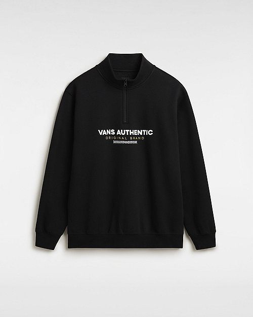 Vans Sport Loose Sweater Met Halve Rits (black) Heren Zwart