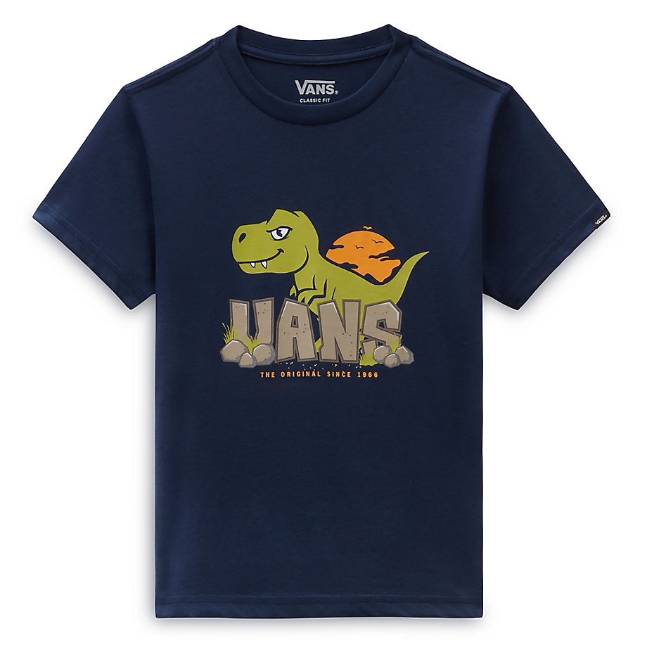 Vans Little Kids Dinostone T-shirt (2-8 Years) (dress Blues) Little Kids Blue