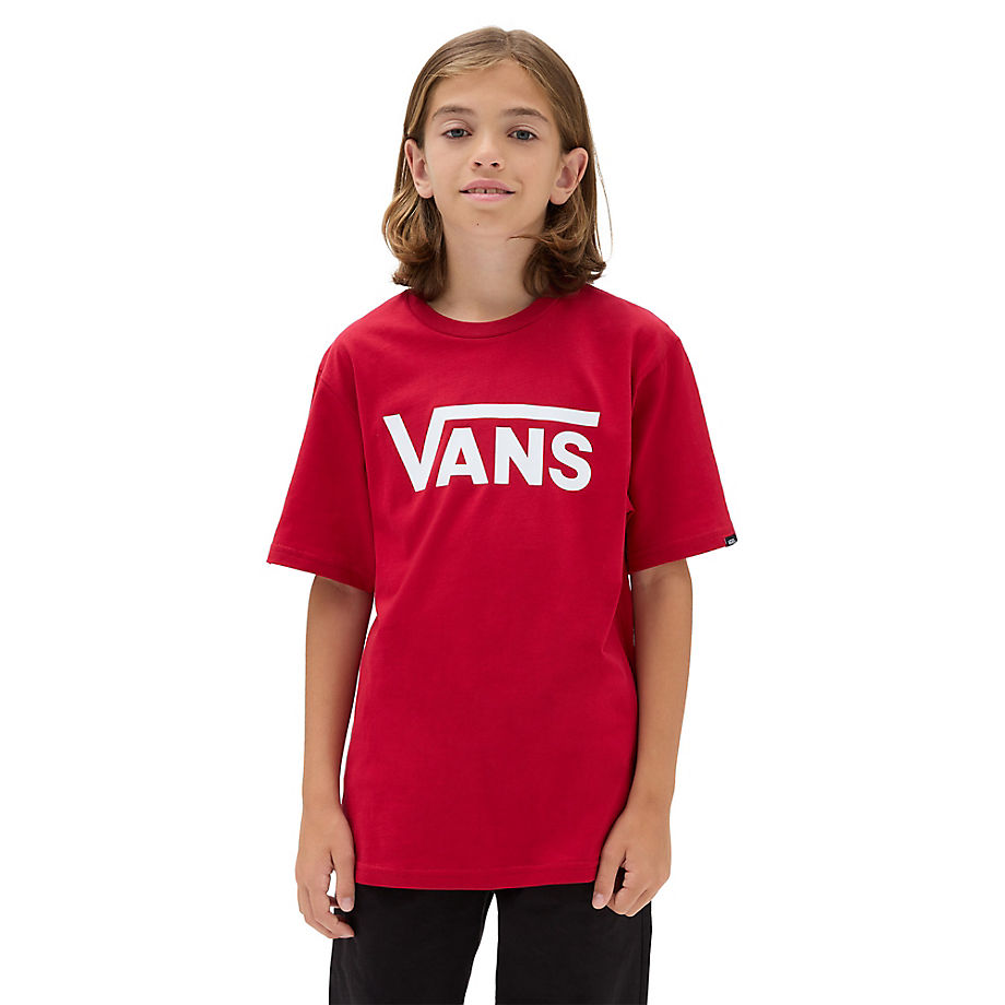 Vans Boys Classic T-shirt (8-14 Years) (chili Pepper-white) Boys Red