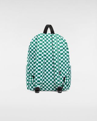 Kids Old Skool Grom Check Backpack Green Vans