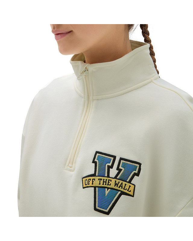 Varsity V Half Zip Mock Neck Sweatshirt 4