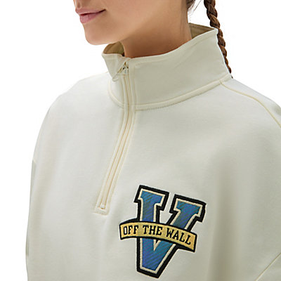 Varsity V Half Zip Mock Neck Sweatshirt