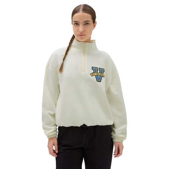 Varsity V Half Zip Mock Neck Sweatshirt | Vans