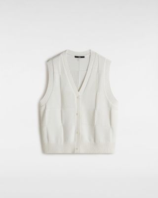 Vans Avenue Sweater Vest (marshmallow) Women White, Size L