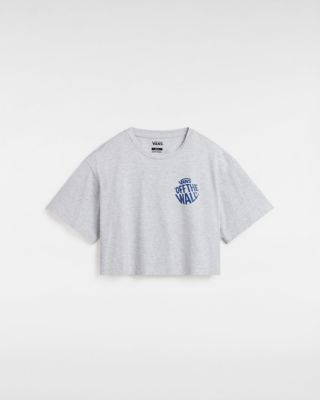 Vans T-shirt Circle Relaxed Crop (light Grey Heather) Kobiety Szary