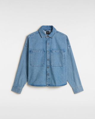 Antica Boxy Denim Long Sleeve Woven Shirt | Vans