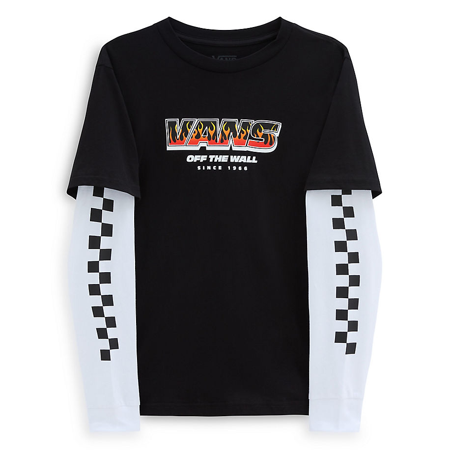 Vans Boys Up In Flames Twofer T-shirt (8-14 Years) (black) Boys Black