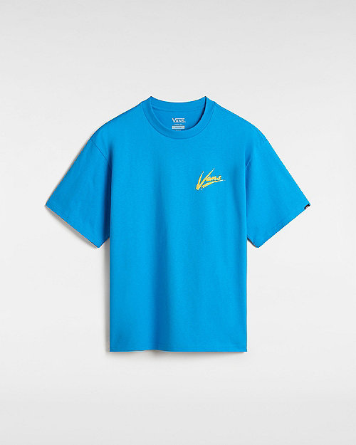 Vans Dettori Loose Fit T-shirt (malibu Blue) Men Blue