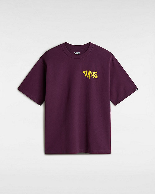 Vans Factory Spray Loose Fit T-shirt (blackberry Wine) Men Purple