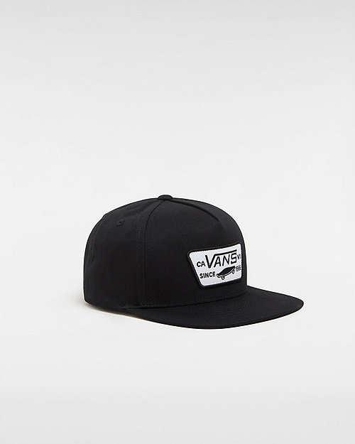 Vans Kids Full Patch Snapback Hat (8-14  Years) (true Black) Youth Black