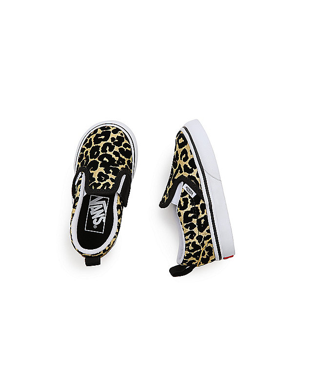 Kleinkinder Flocked Leopard Classic Slip-On Velcro Schuhe (1-4 Jahre) 2