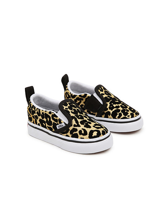 Buty Flocked Leopard Classic Slip-On Velcro dla młodszych dzieci (1-4 lata) | Vans