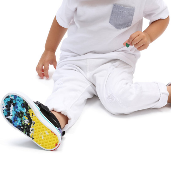 Zapatillas de bebé Classic Slip-On de Vans x Crayola con cierre de velcro (1-4 años) | Vans