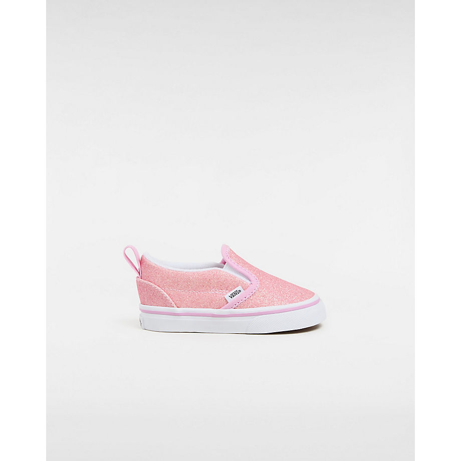 Vans Toddler Slip-on V Glitter Shoes (1-4 Years) (glitter Pink) Toddler Pink