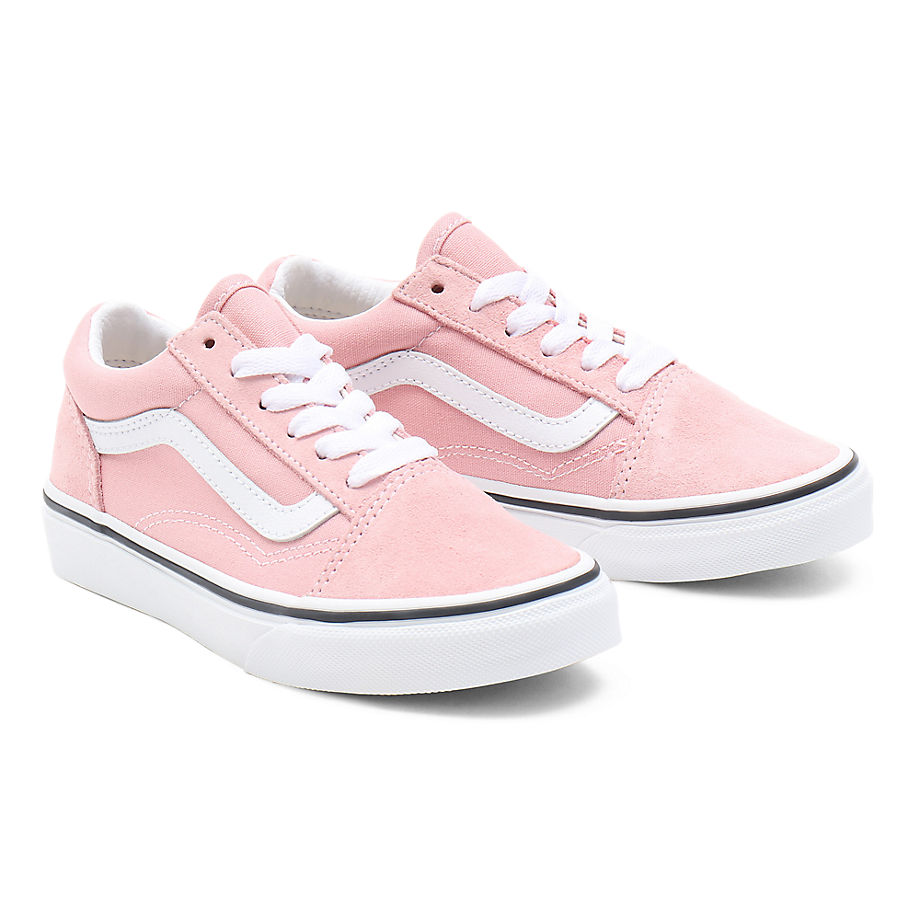 Vans Kids Old Skool Shoe(powder Pink/true White)