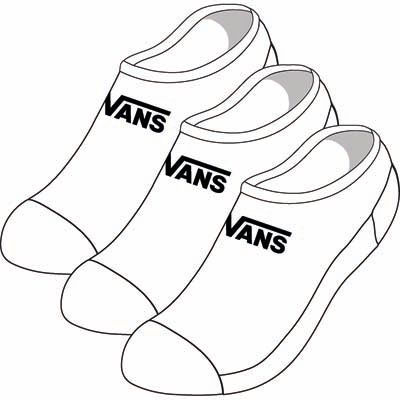 Vans Toddlers Classic Kick Sock 3-pack(white)