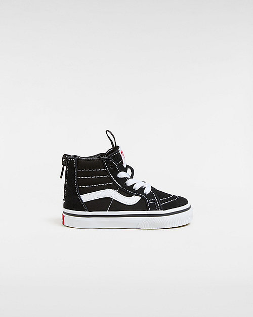 Vans Toddler Sk8-hi Zip Shoes (1-4 Years) (black/white) Toddler Black