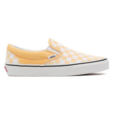 Yellow store checkered shoes