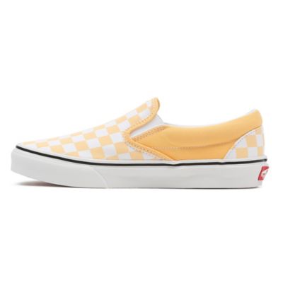 Yellow and cheap blue checkerboard vans