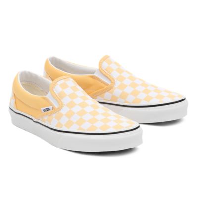 Checkerboard Classic Slip-On Shoes | Yellow | Vans