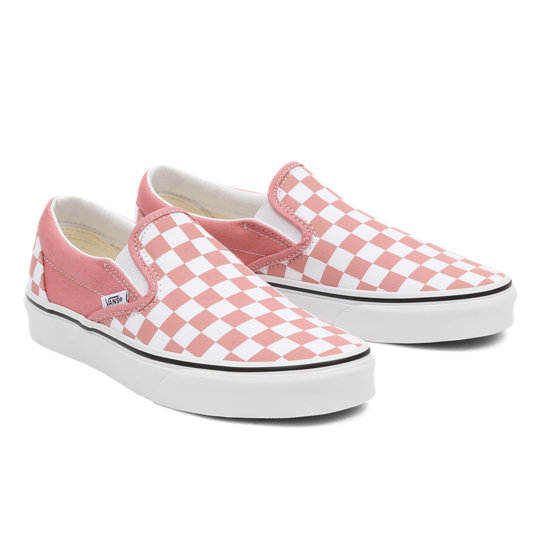 Checkerboard Classic Slip-On Shoes | Pink | Vans