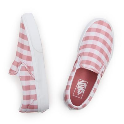 Gingham vans slip ons 2025 black