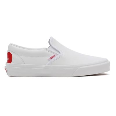 Men's all white slip best sale on shoes