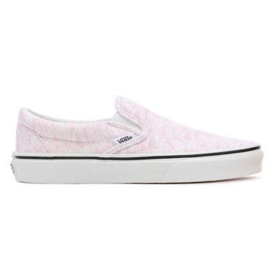 Pink and white slip best sale on vans