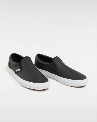Perf Leather Classic Slip-On Shoes | Black | Vans