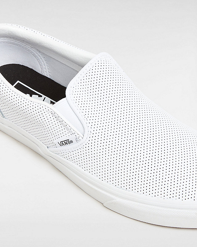 Perf Leather Classic Slip-On Shoes | White | Vans