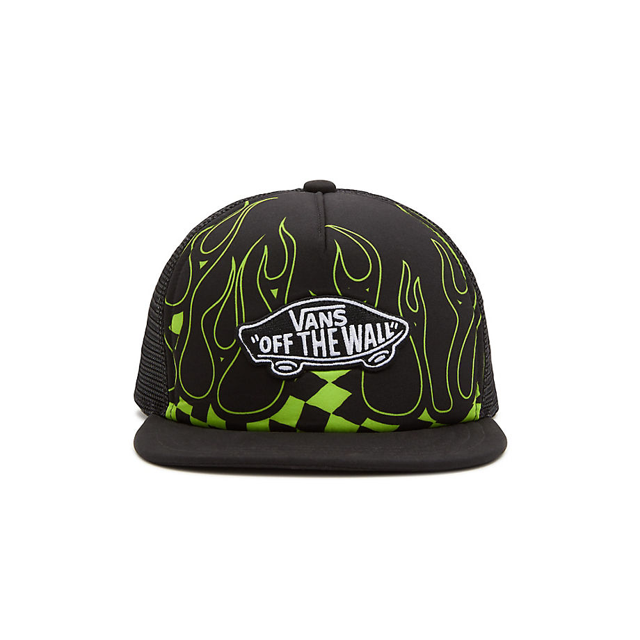 Vans Kids Classic Patch Trucker Hat (lime Green/blac) Youth Green