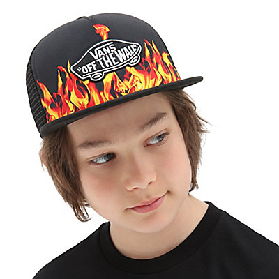 Kids Digi Flames Classic Patch Trucker Plus Hat