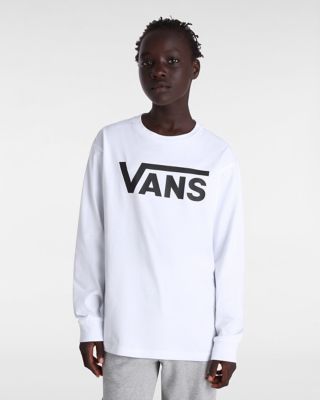 T shirt a manches longues Vans Classic Garcon 8 14 ans Blanc Vans