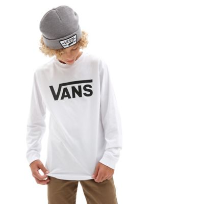 vans white long sleeve t shirt