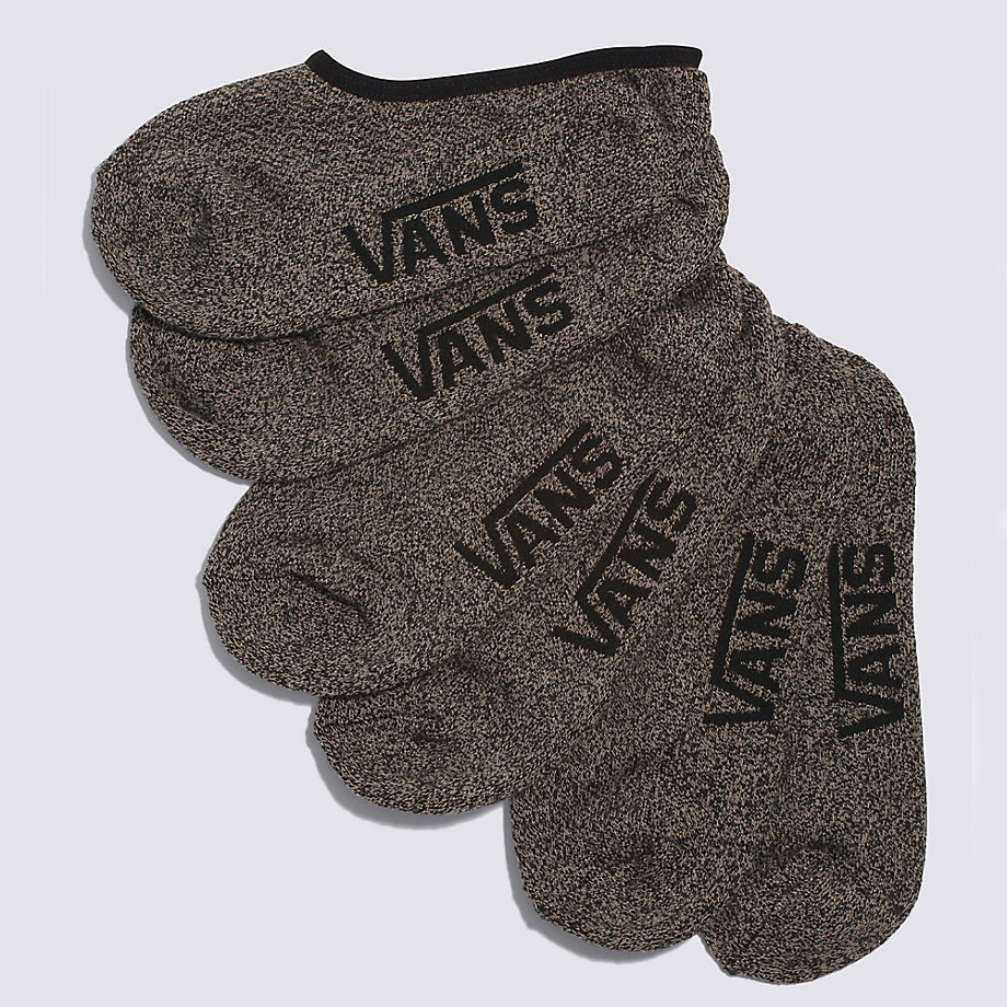 Vans Classic Super No Show Socks (3 Pairs) (black Heather) Men Grey