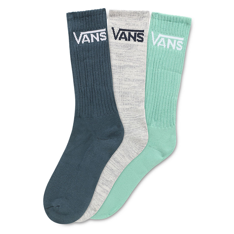VANS Chaussettes Classic Crew (3 paires) (dusty Jade Green Assorted) Homme Vert, Taille TU