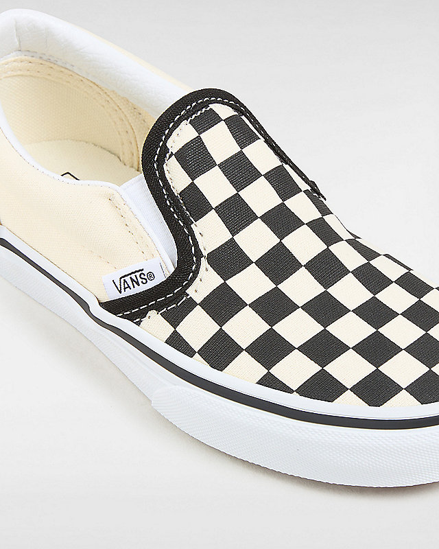 Kids Checkerboard Classic Slip-On Shoes (4-8 years) | Black, White | Vans