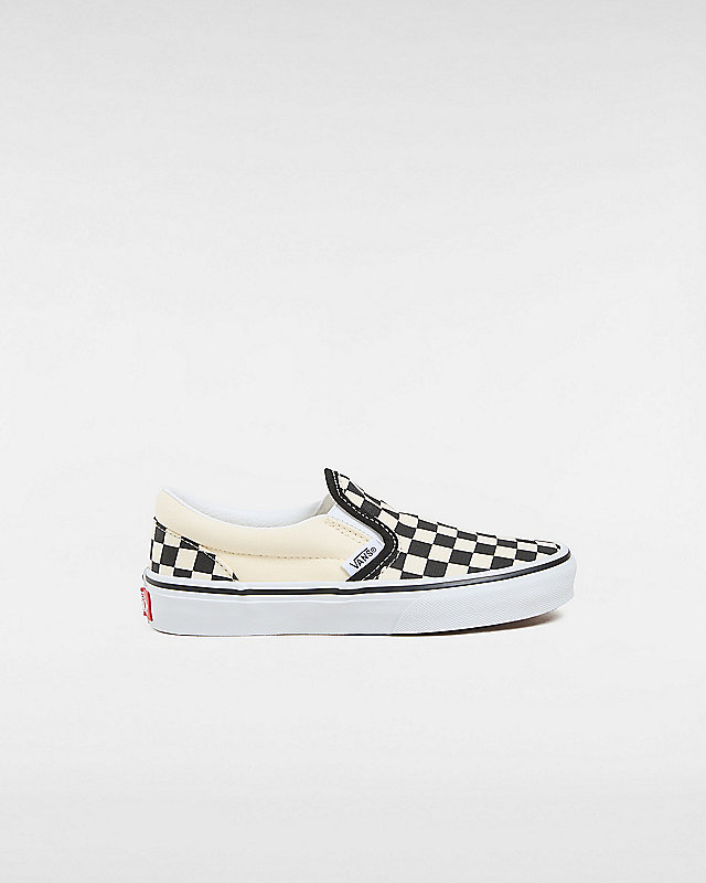 Kids Checkerboard Classic Slip-On Shoes (4-8 years) | Black, White | Vans