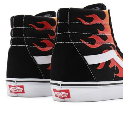 Low top hot sale flame vans