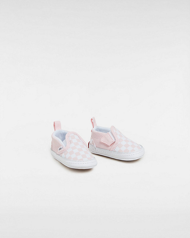 Checkerboard Slip-On Crib Schoenen met klittenband voor baby's (0-1 jaar)