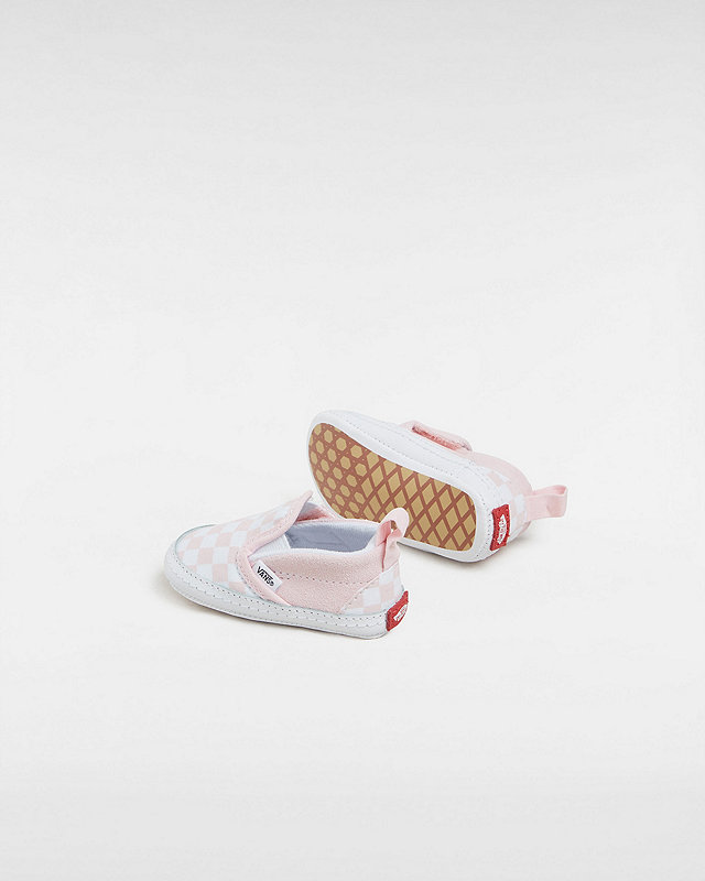 Checkerboard Slip-On Crib Schoenen met klittenband voor baby's (0-1 jaar)