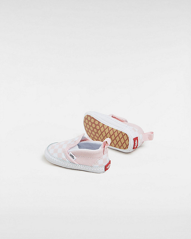 Checkerboard Slip-On Crib Schoenen met klittenband voor baby's (0-1 jaar) 3