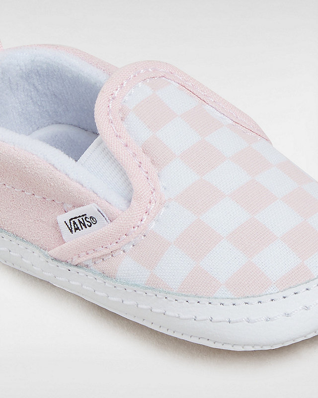 Checkerboard Slip-On Crib Schoenen met klittenband voor baby's (0-1 jaar) 4