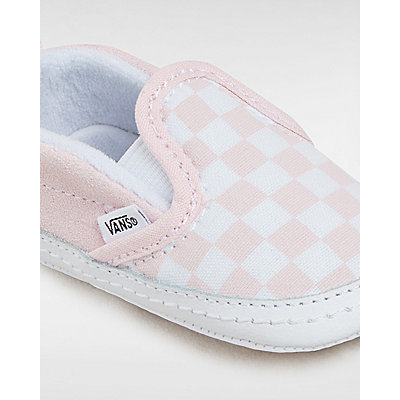 Checkerboard Slip-On Crib Schoenen met klittenband voor baby's (0-1 jaar) 4