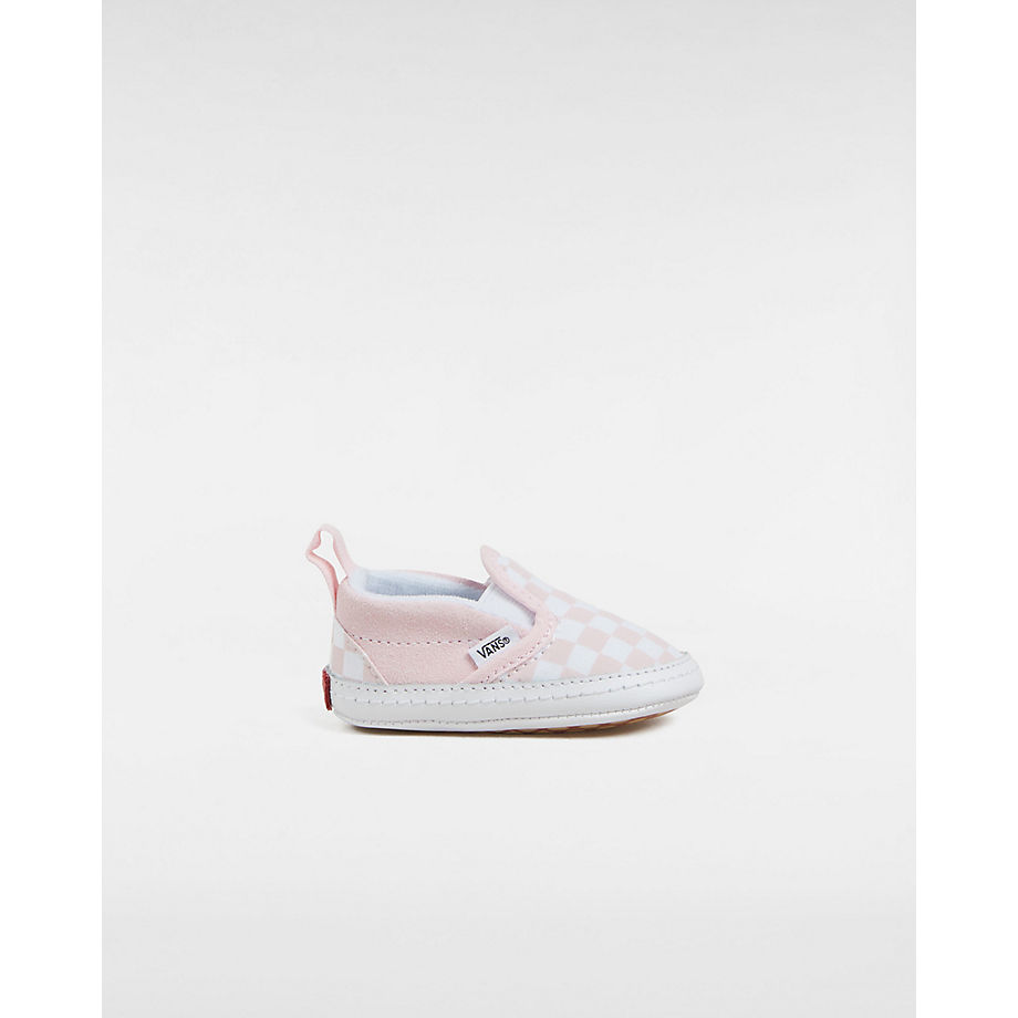 Vans Infant Slip-on V Crib Checkerboard Shoe(white)