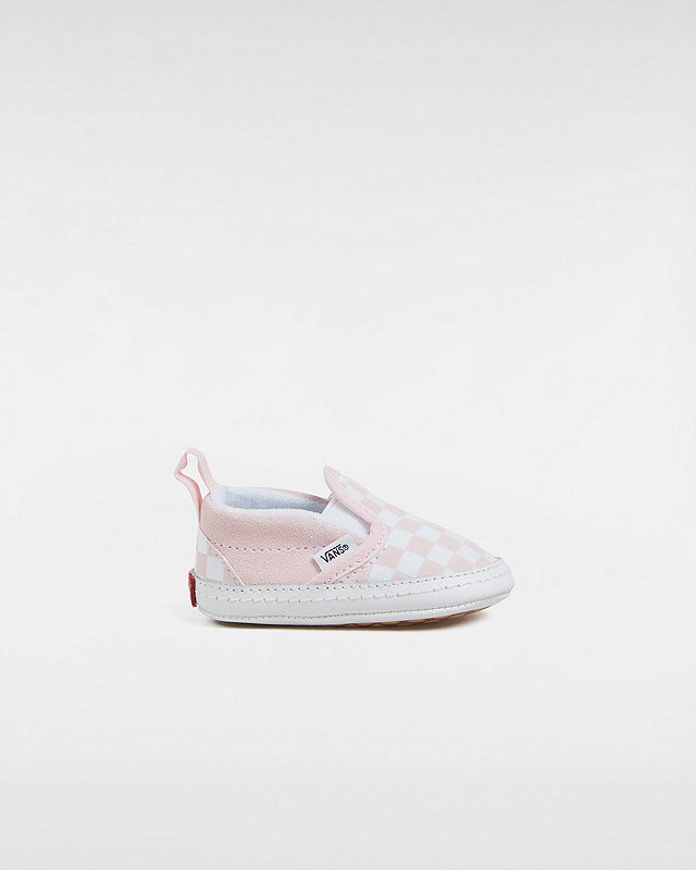 Infant Checkerboard Slip-On Hook And Loop Crib Shoes (0-1 year)
