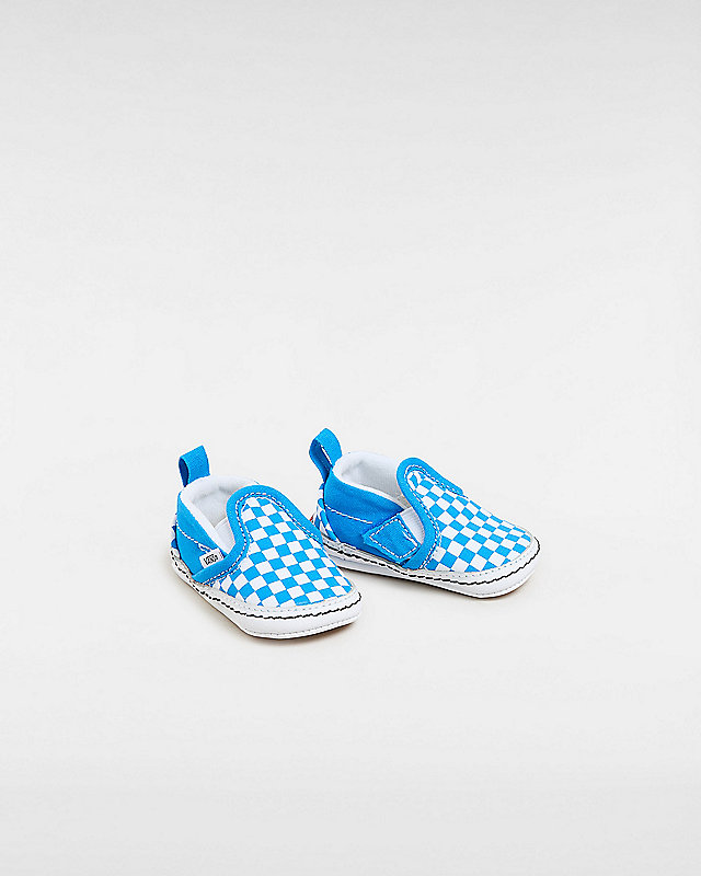Infant Checkerboard Slip-On Hook And Loop Crib Shoes (0-1 year) 2